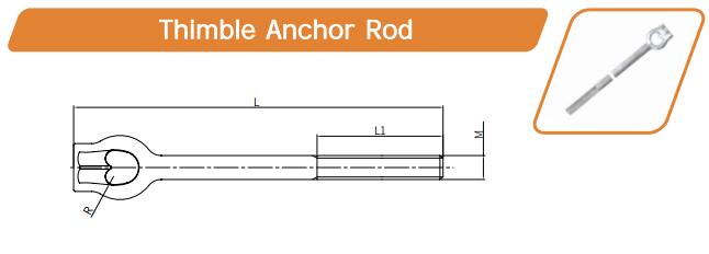 Twin Thimble Eye Anchor Bolt