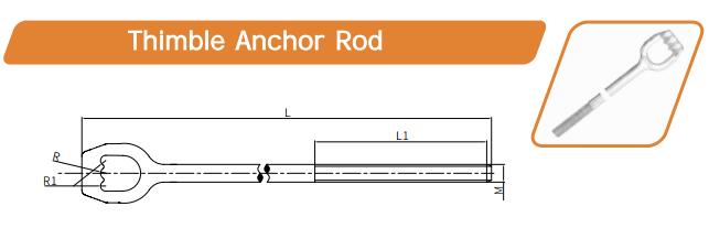 Triple Thimble Eye Anchor Bolt